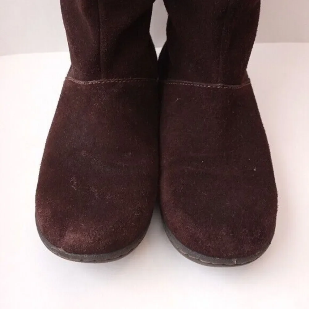 Bjorndal Jennifer Suede Boots Size 10 Women's Brown Leather Slouch Pull On - Picture 3 of 7